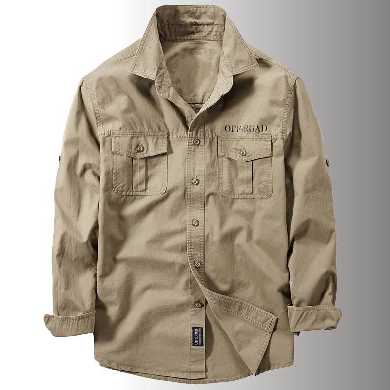Tactical Military Shirt Cargo - جديد ربيع الرجال متعددة جيب العسكرية