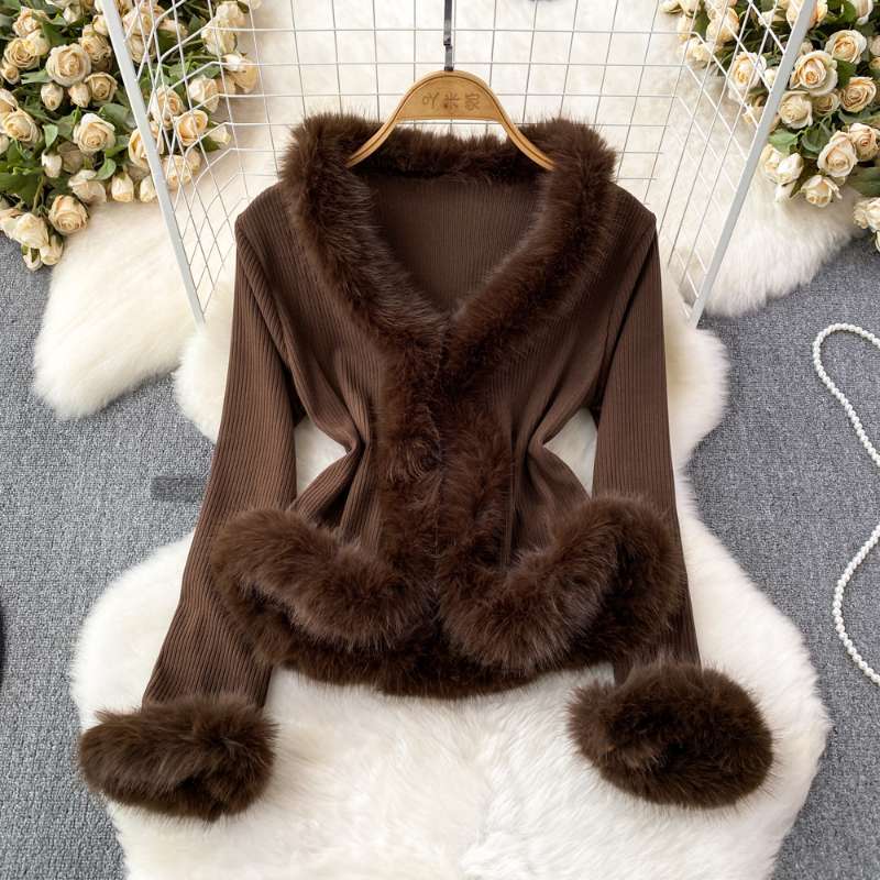 Jackets - جاكيت نسائي مقاس كبير من الفرو
