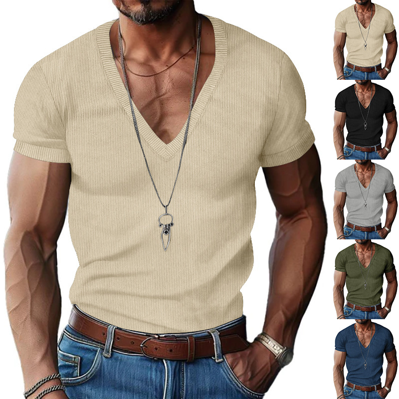 Corduroy Button Up Shirt Men - قميص رجالي صيفي من القماش المخملي