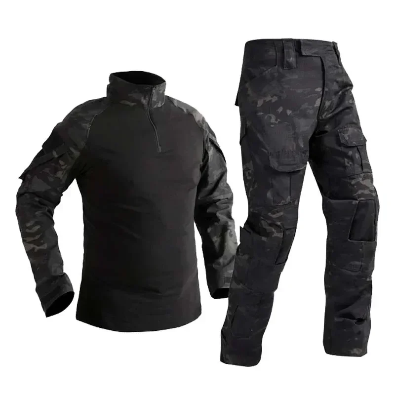 Tactical Military Shirt Cargo - طقم بدلة تكتيكية G2 للرجال، قميص