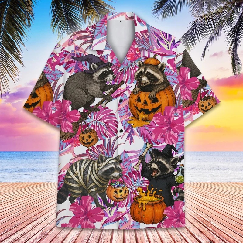 Vintage Hawaiian Floral Shirt - قميص رجالي صيفي بنمط هاواي مع