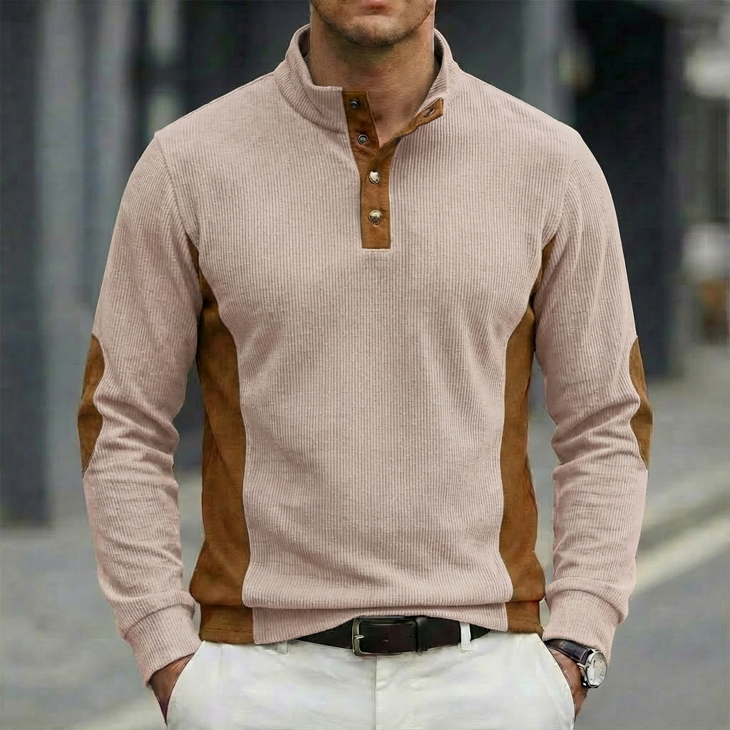 Corduroy Button Up Shirt Men - قميص بولو رجالي جديد من الكوردروي