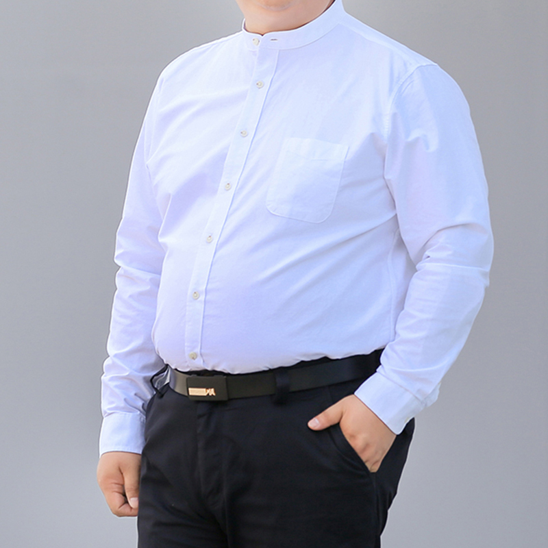 Mandarin Collar Formal Shirt Slim Fit - خريف جديد الكورية قميص S-10XL 2026