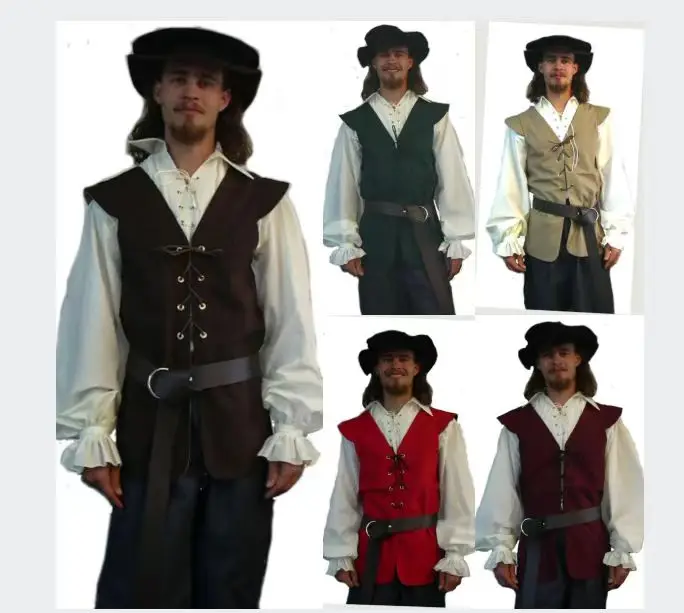 Medieval Gothic Lace Up Pirate Shirt - قمصان القرون الوسطى تكدرت القوطية Steampunk