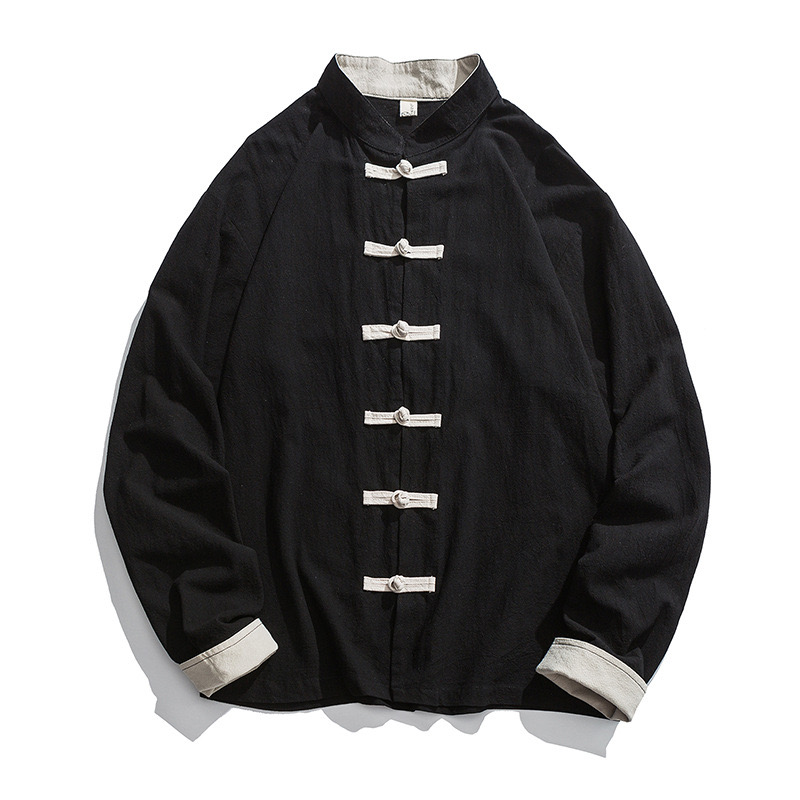 Mens Linen Shirt Long Sleeve - جاكيت كيمونو رجالي جديد 2026، ملابس