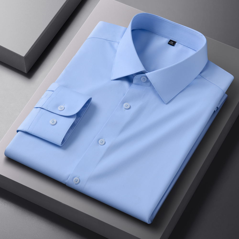 Breathable Bamboo Fiber Shirt Non Iron - قميص رجالي رسمي كاجوال مقاوم للتجاعيد