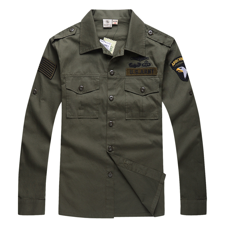 Tactical Military Shirt Cargo - قميص تكتيكي بأكمام طويلة لعشاق عسكري