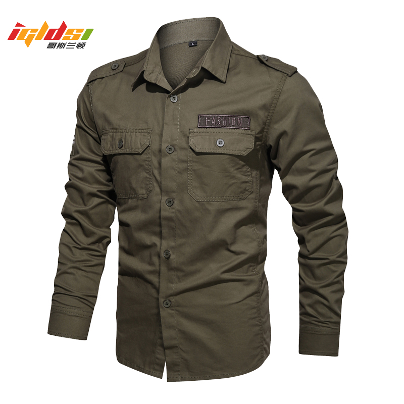 Tactical Military Shirt Cargo - البضائع قمصان للرجال العسكرية نمط عادية