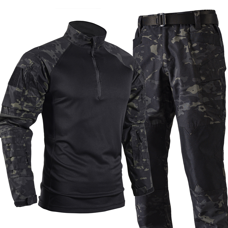 Tactical Military Shirt Cargo - أطقم زي قتالي تكتيكي للرجال، قميص