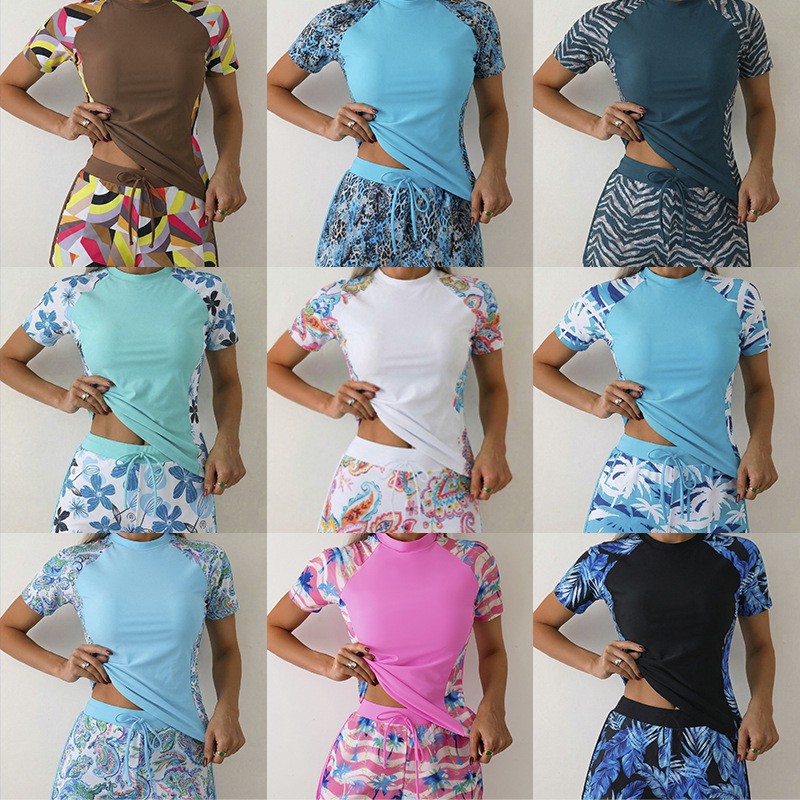 Shorts - تانكيني نسائي مع شورت، توب تانكيني