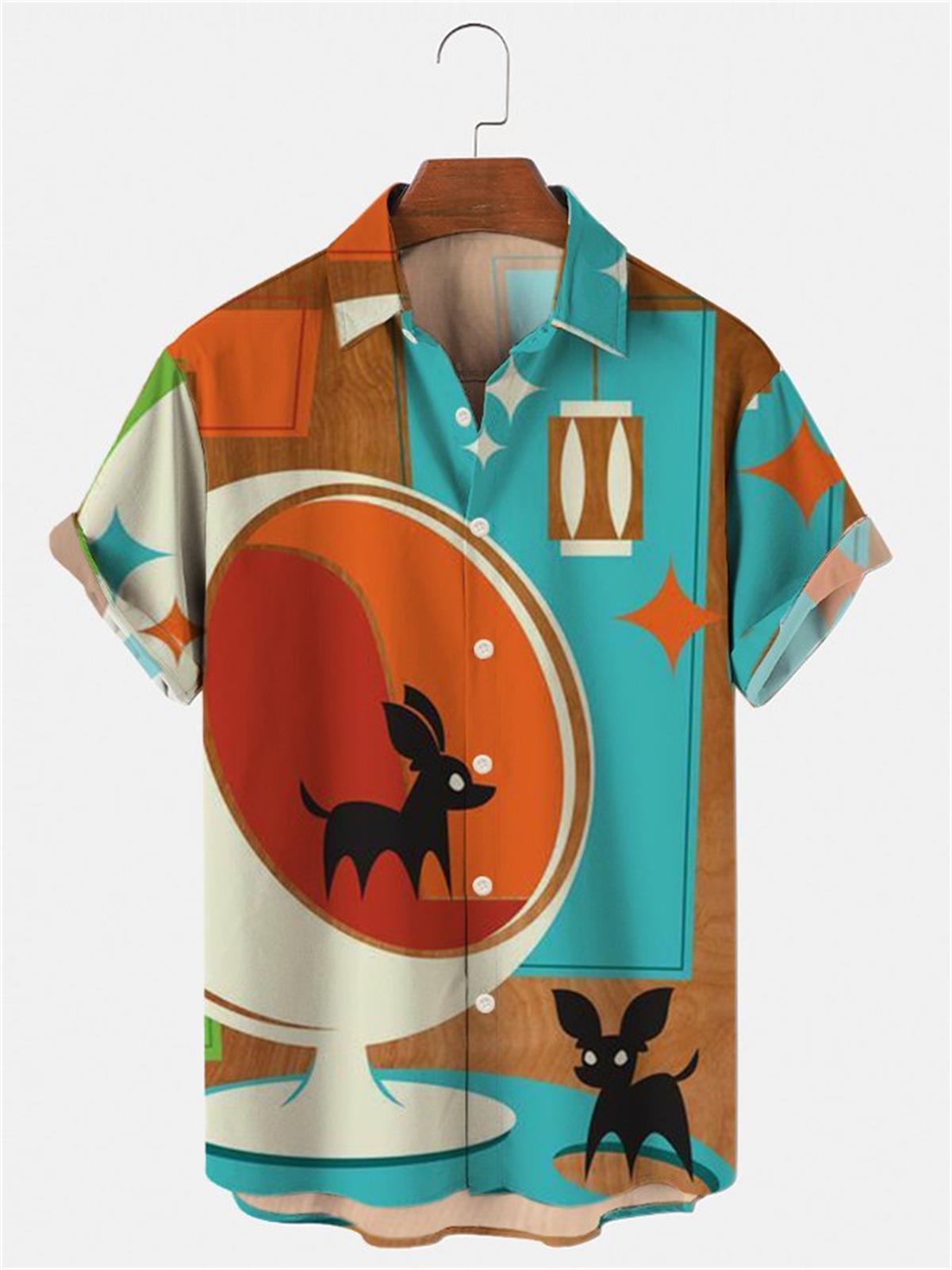 Vintage Hawaiian Floral Shirt - قميص هاواي رجالي، قميص بنقشة زهور