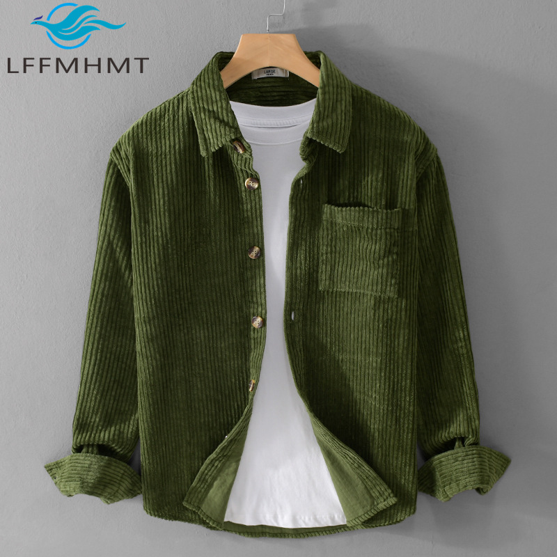 قميص رجالي جديد من الكوردوروي  - مراجعة Corduroy Button Up Shirt Men وسعره