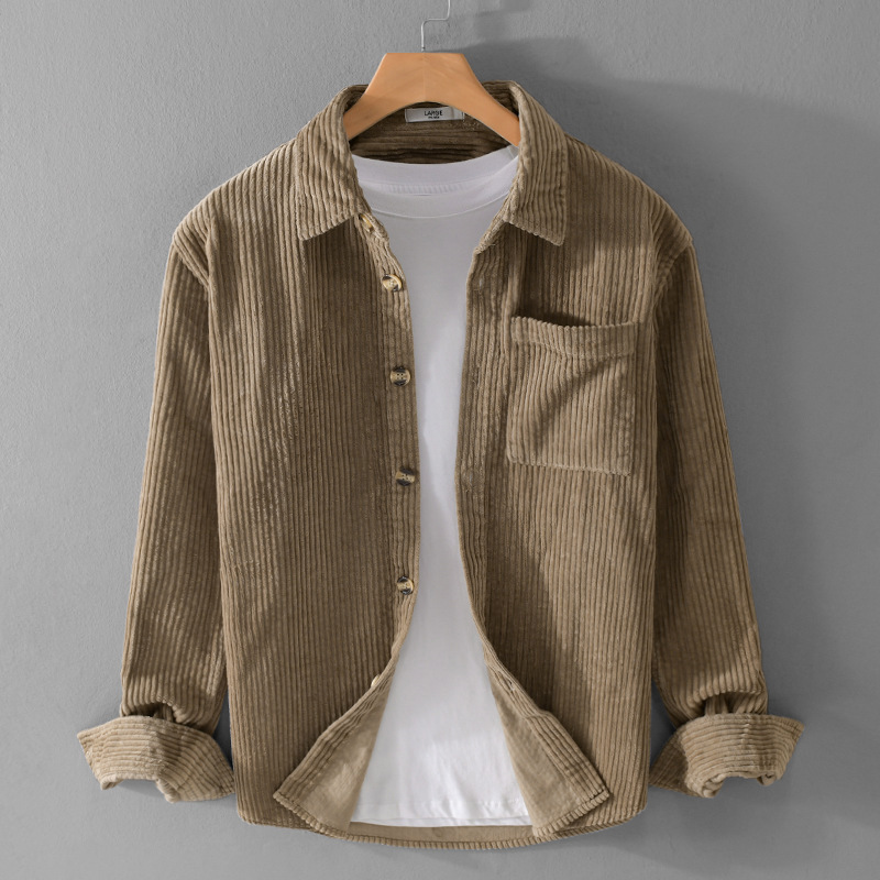 قميص رجالي جديد من الكوردوروي  - مراجعة Corduroy Button Up Shirt Men وسعره