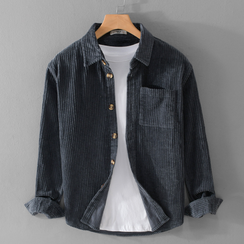 قميص رجالي جديد من الكوردوروي  - مراجعة Corduroy Button Up Shirt Men وسعره