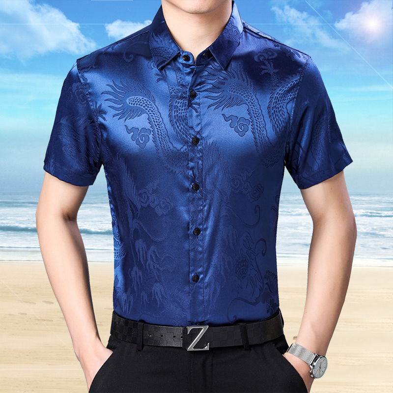 فستان صيفي من الساتان الناعم ب - مراجعة Mens Satin Silk Dress Shirt وسعره