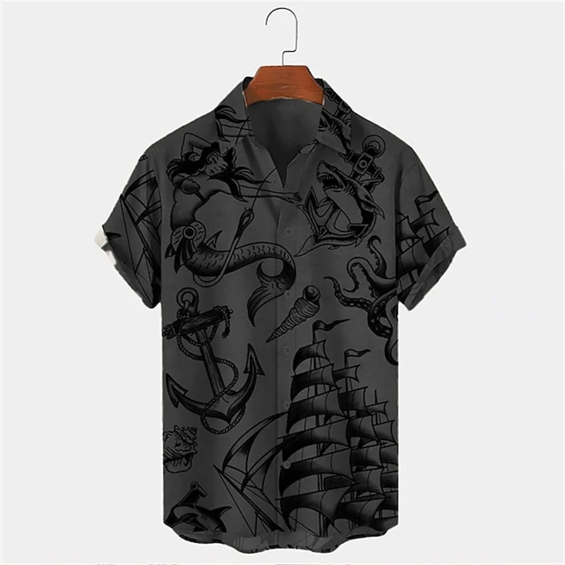 قميص هاواي رجالي صيفي بأكمام ق - مراجعة Vintage Hawaiian Floral Shirt وسعره