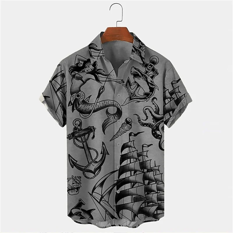 قميص هاواي رجالي صيفي بأكمام ق - مراجعة Vintage Hawaiian Floral Shirt وسعره