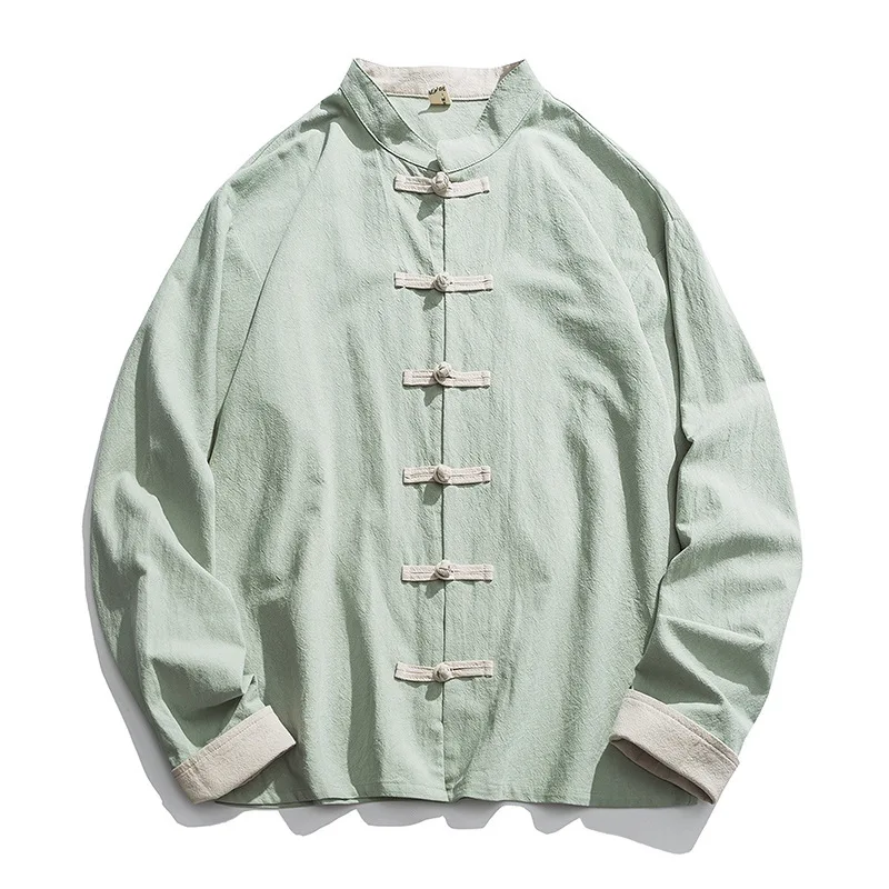 2020 جديد كيمونو سترة الرجال ا - مراجعة Mens Linen Shirt Long Sleeve وسعره