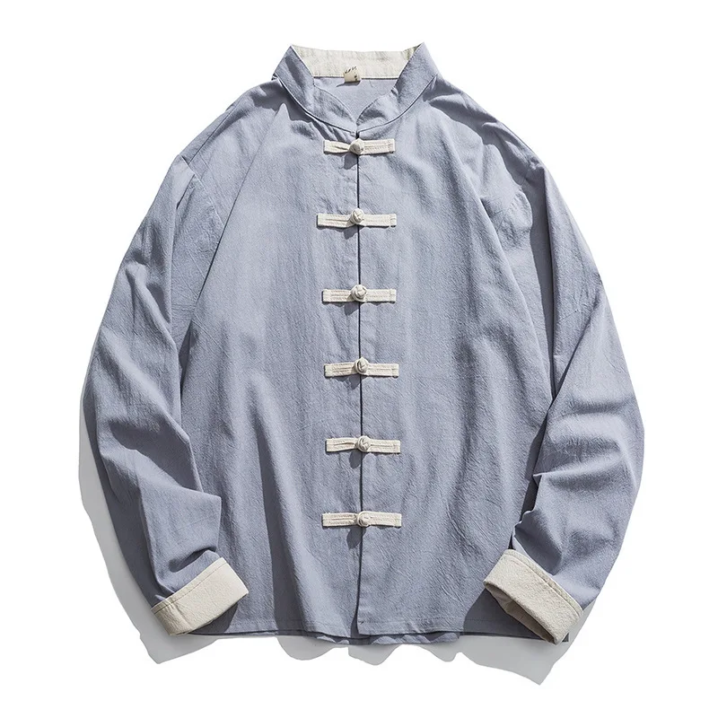 2020 جديد كيمونو سترة الرجال ا - مراجعة Mens Linen Shirt Long Sleeve وسعره