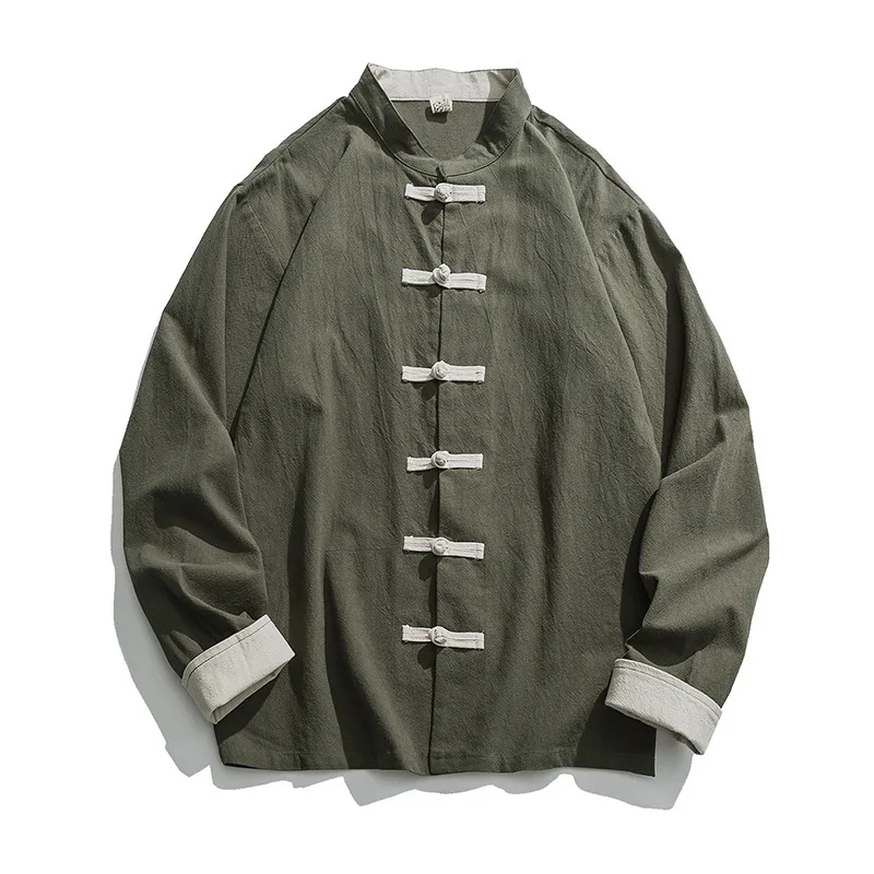 2020 جديد كيمونو سترة الرجال ا - مراجعة Mens Linen Shirt Long Sleeve وسعره