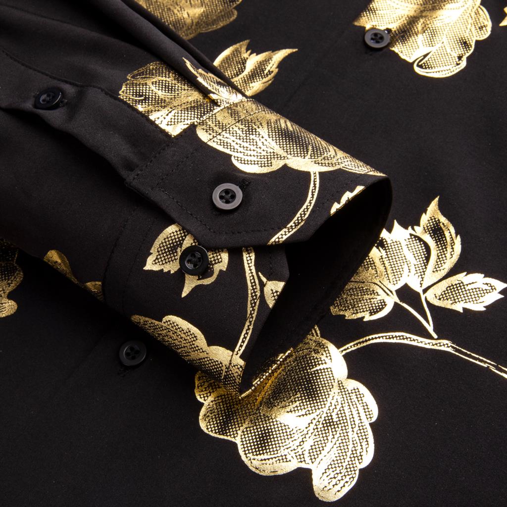 مرحبا التعادل الذهب الأسود الح - مراجعة Mens Satin Silk Dress Shirt وسعره