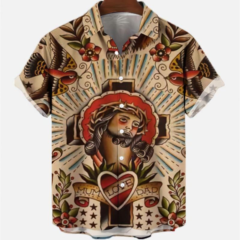 قمصان هاواي للرجال بأكمام قصير - مراجعة Vintage Hawaiian Floral Shirt وسعره
