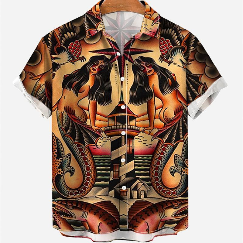 قمصان هاواي للرجال بأكمام قصير - مراجعة Vintage Hawaiian Floral Shirt وسعره