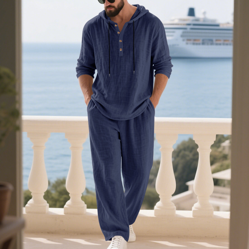 بدلة رجالية كاجوال من الكتان ل - مراجعة Mens Linen Shirt Long Sleeve وسعره