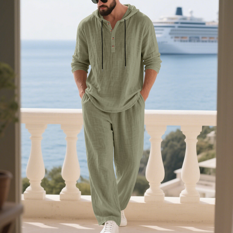 بدلة رجالية كاجوال من الكتان ل - مراجعة Mens Linen Shirt Long Sleeve وسعره