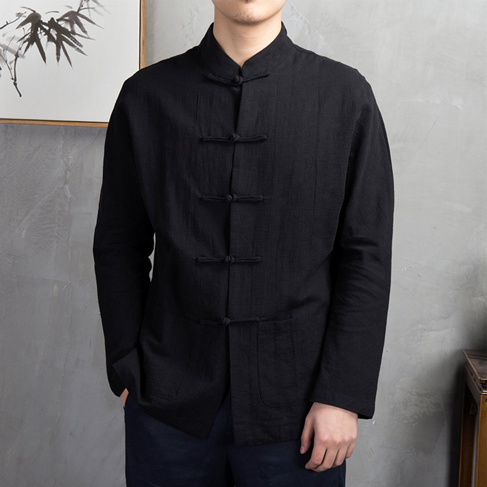 ملابس رجالية تقليدية صينية عتي - مراجعة Mens Linen Shirt Long Sleeve وسعره