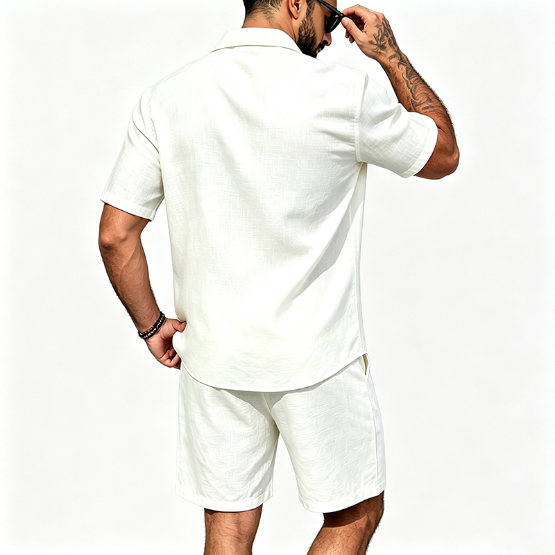 طقم رجالي من قطعتين من الكتان، - مراجعة Mens Linen Shirt Long Sleeve وسعره
