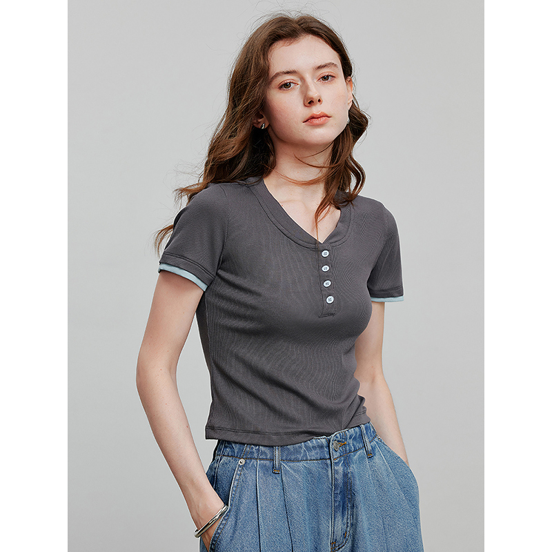TOYOUTH تي شيرت نسائي قصير الأ - مراجعة T-Shirts وسعره