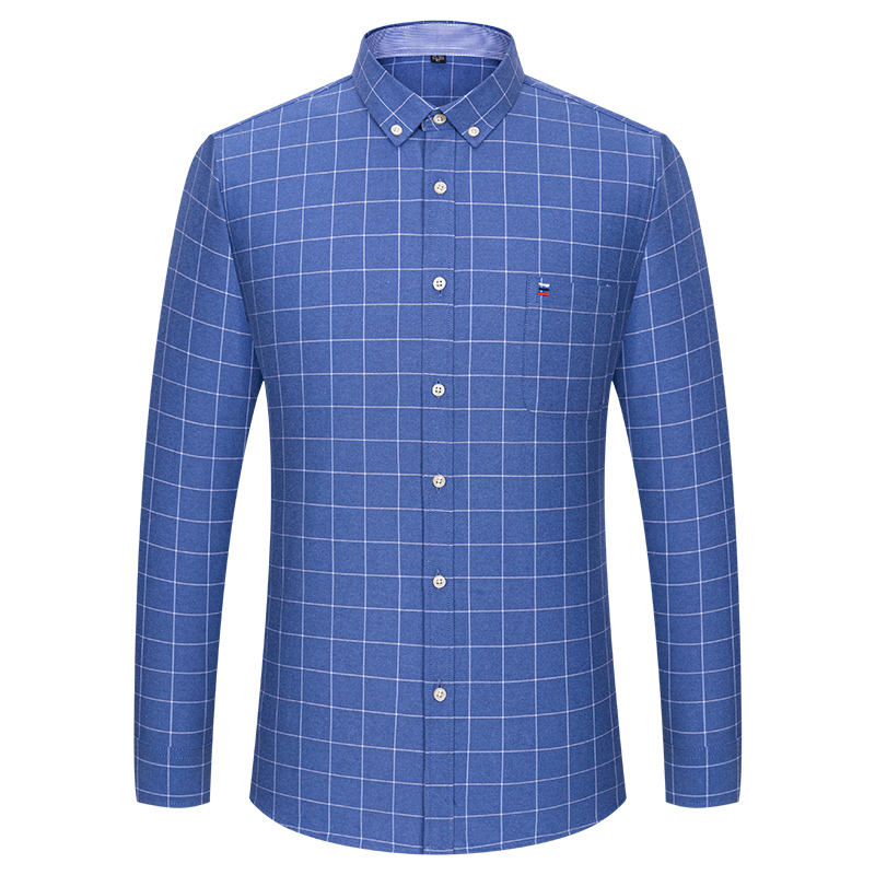 قمصان أكسفورد مخططة منقوشة للر - مراجعة Oxford Cotton Casual Shirt Business وسعره