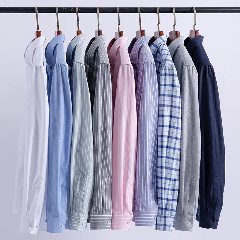 قمصان أكسفورد مخططة منقوشة للر - مراجعة Oxford Cotton Casual Shirt Business وسعره