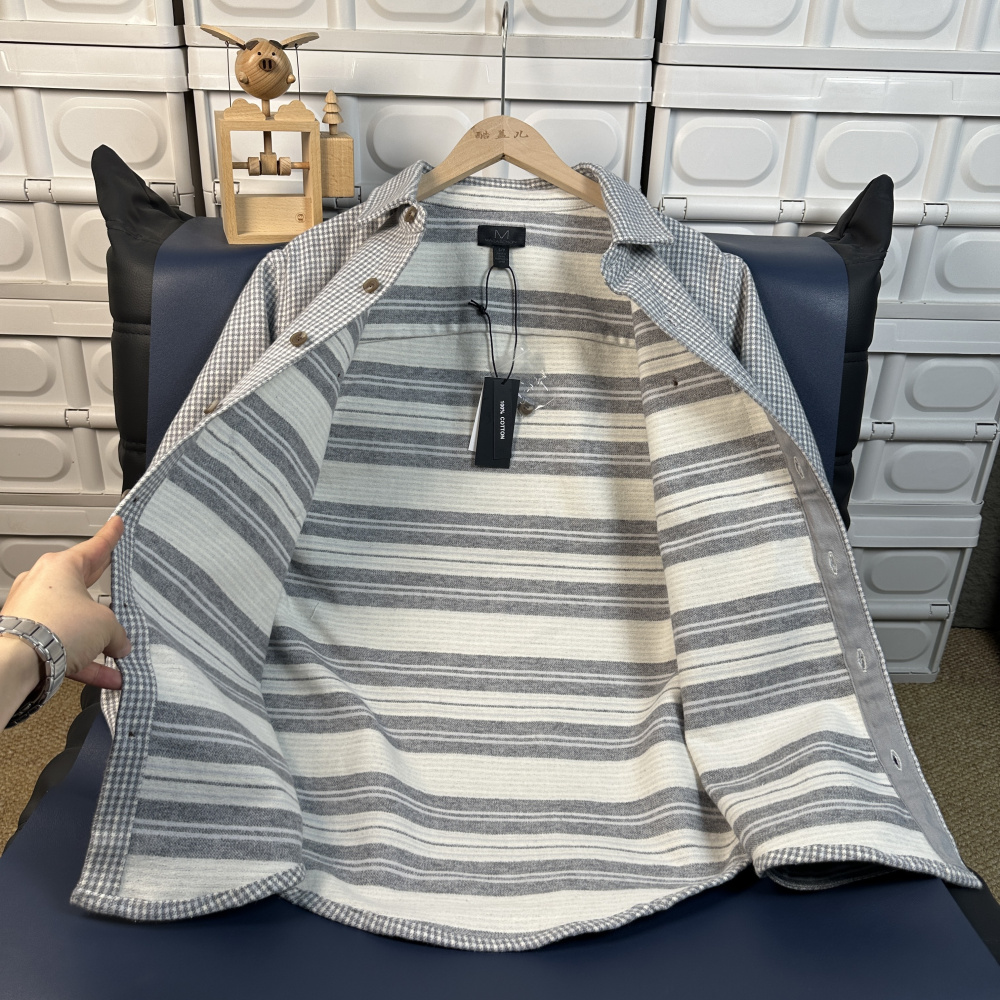 جاكيت رجالي من الفلانيل القطني - مراجعة Flannel Plaid Shirt Heavy Weight وسعره