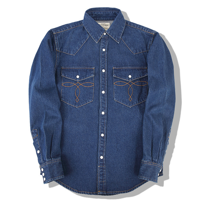 الأمريكية غسل خمر الدنيم قمصان - مراجعة Mens Western Denim Pearl Snap Shirt وسعره