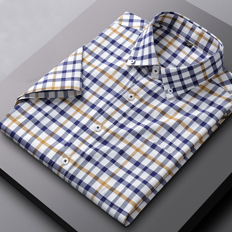 قميص أكسفورد رجالي بأكمام قصير - مراجعة Oxford Cotton Casual Shirt Business وسعره