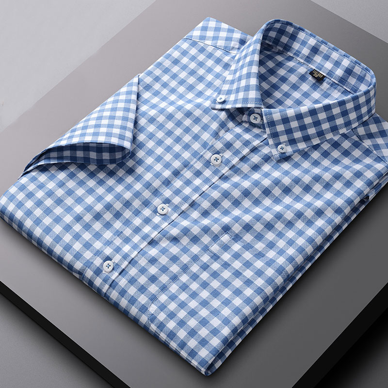 قميص أكسفورد رجالي بأكمام قصير - مراجعة Oxford Cotton Casual Shirt Business وسعره