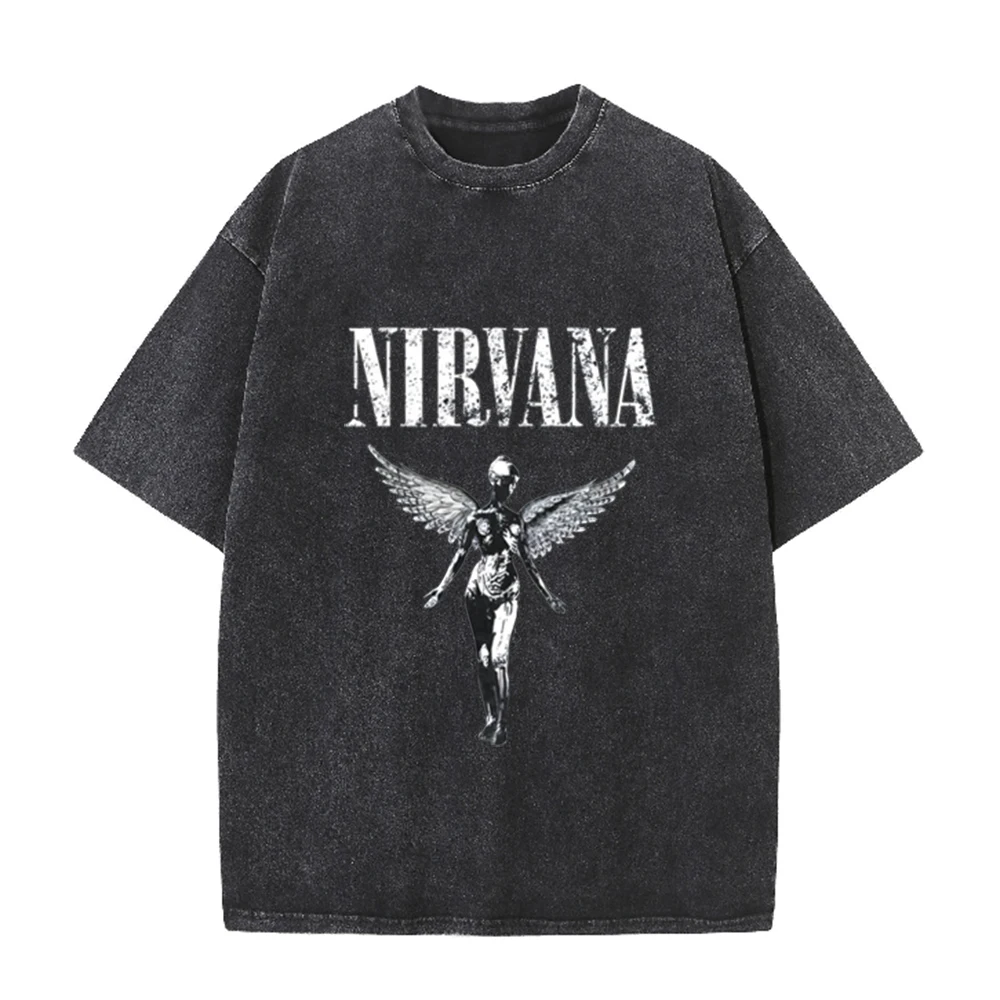 تي شيرت ريترو كبير الحجم بتأثي - مراجعة Acid Wash Vintage Graphic T Shirt وسعره