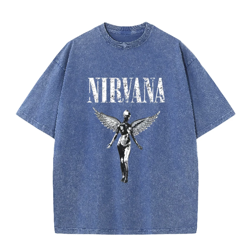 تي شيرت ريترو كبير الحجم بتأثي - مراجعة Acid Wash Vintage Graphic T Shirt وسعره