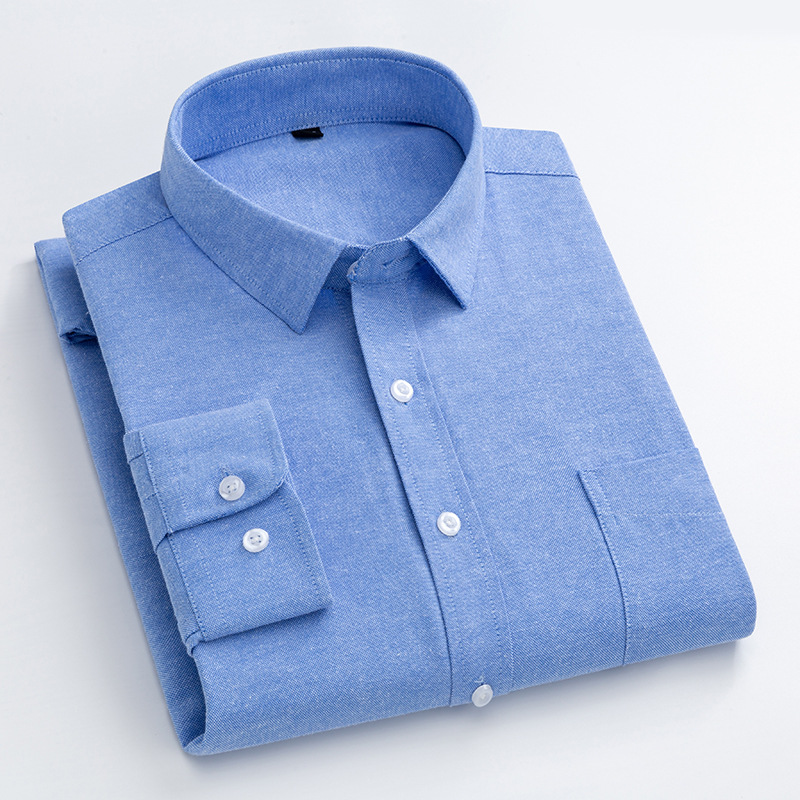 الأزرق الداكن أكسفورد قميص الر - مراجعة Oxford Cotton Casual Shirt Business وسعره