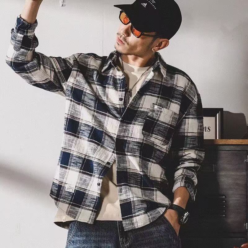 قميص كاجوال جديد بنقشة مربعات  - مراجعة Flannel Plaid Shirt Heavy Weight وسعره