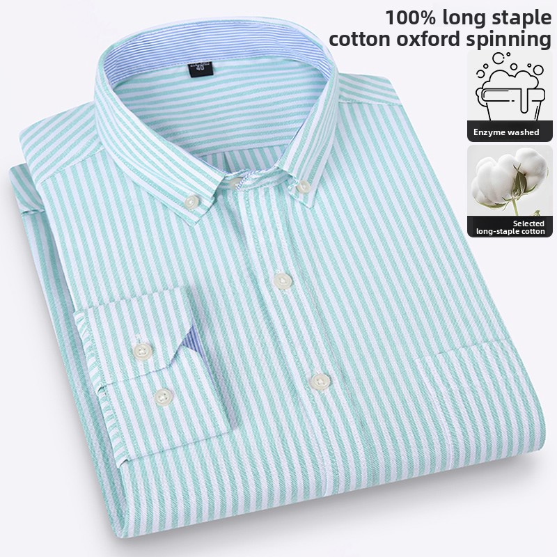 القطن الخالص عالية الجودة الأع - مراجعة Oxford Cotton Casual Shirt Business وسعره