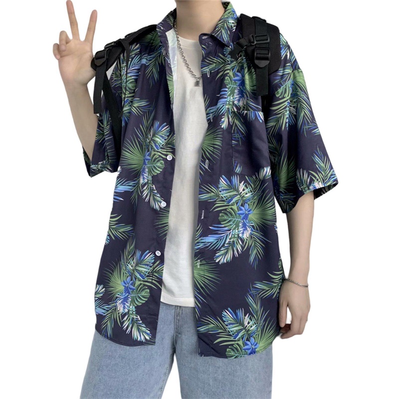 الرجال هاواي الرجعية طباعة الأ - مراجعة Vintage Hawaiian Floral Shirt وسعره
