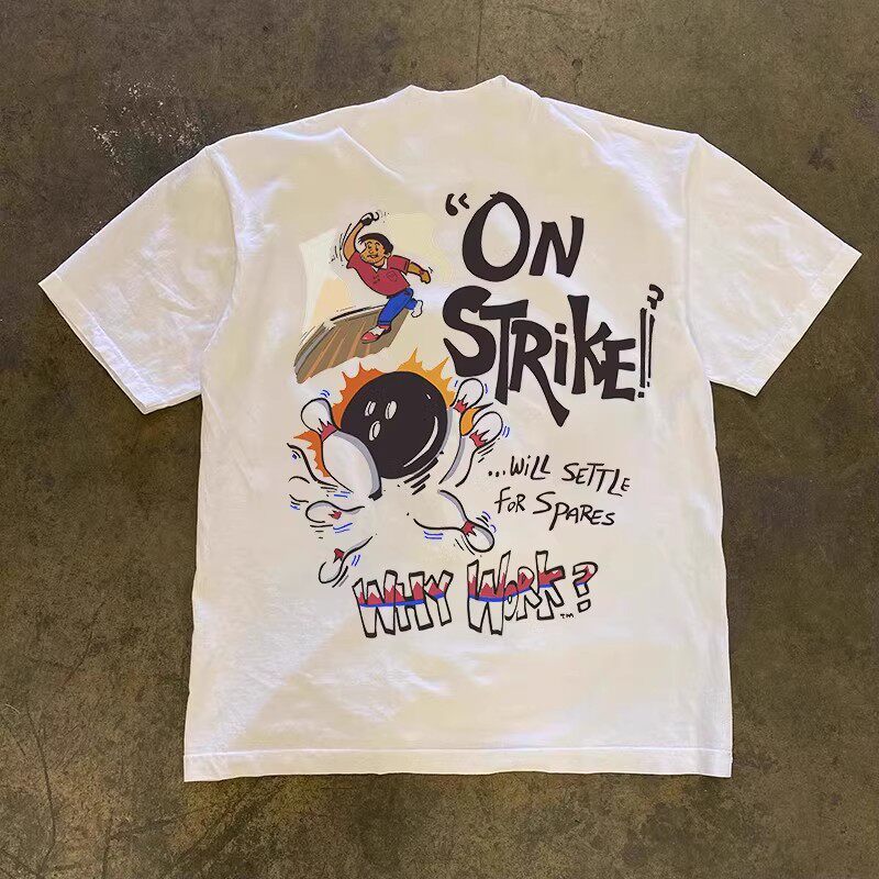 تي شيرت بولينج بطبعة ستريت ستا - مراجعة Short Sleeve Bowling Shirt Retro وسعره