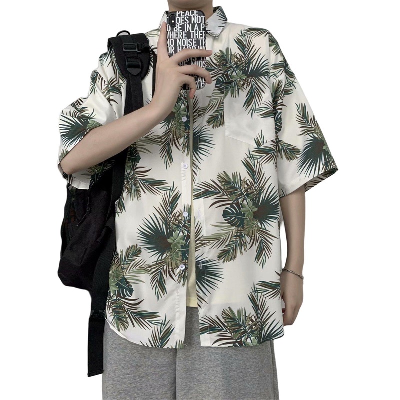 قميص رجالي هاواي كلاسيكي مطبوع - مراجعة Vintage Hawaiian Floral Shirt وسعره