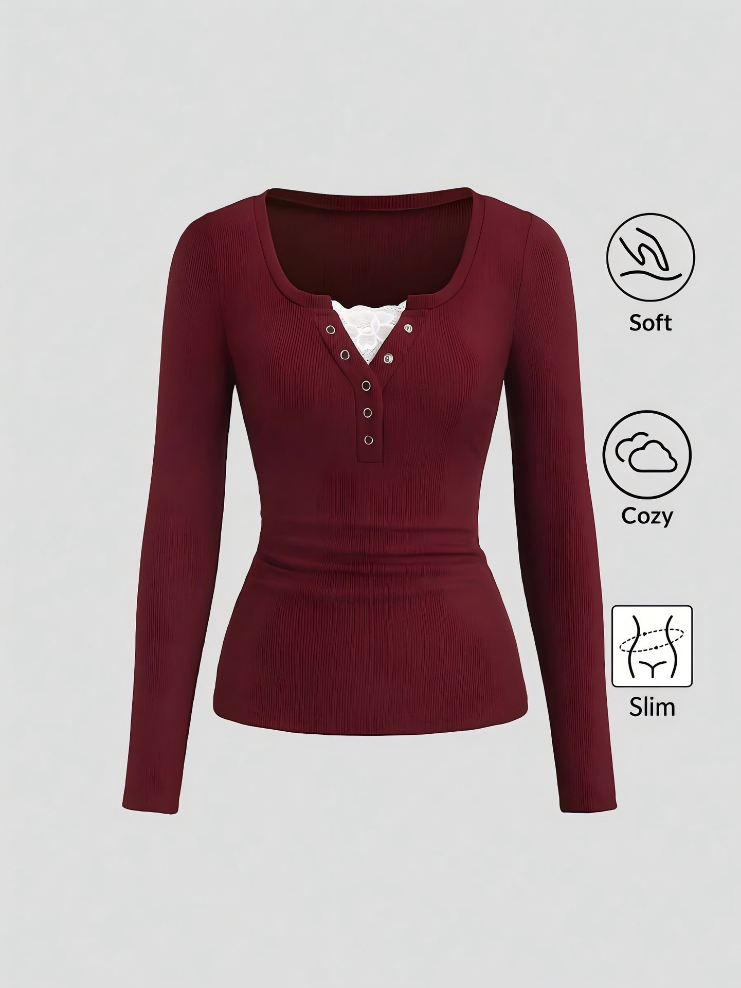 قميص نسائي أمريكي بياقة V وأزر - مراجعة T-Shirts وسعره