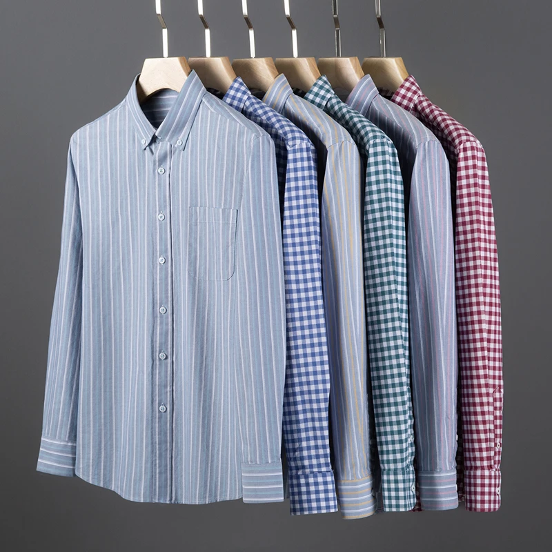 قميص رجالي بأكمام طويلة لربيع  - مراجعة Oxford Cotton Casual Shirt Business وسعره