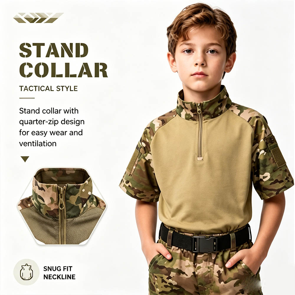 بدلة تكتيكية للأطفال بنمط التم - مراجعة Tactical Military Shirt Cargo وسعره