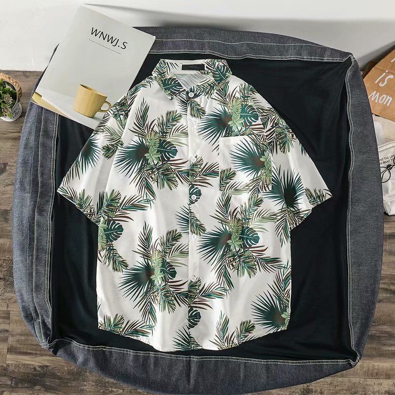 قميص رجالي Vintage بأكمام قصير - مراجعة Vintage Hawaiian Floral Shirt وسعره